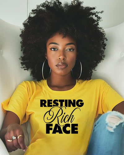 Resting Rich Face T-Shirt Blk